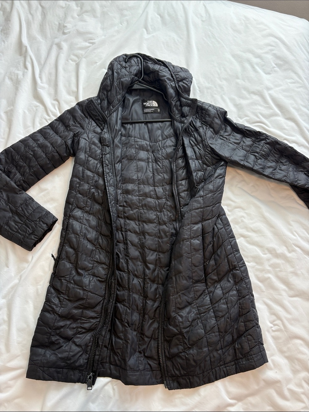 The North Face Women's Black Long Quilted Packable Puffer Jacket